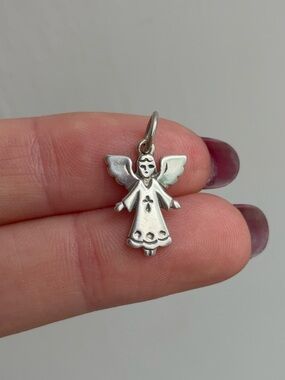 James Avery Retired Adorned Angel Sterling Silver Charm Pendant